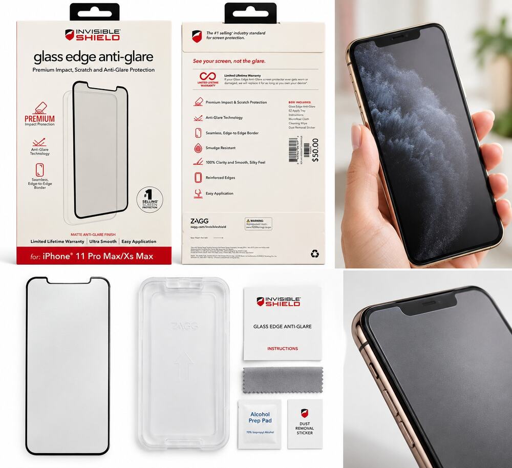 ZAGG InvisibleShield Glass Edge Anti-Glare Screen Protector